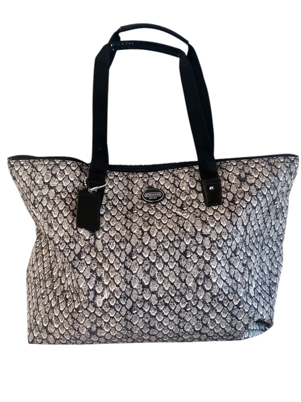 COACH- Ocelot Weekender Snake Print Fabric Tote